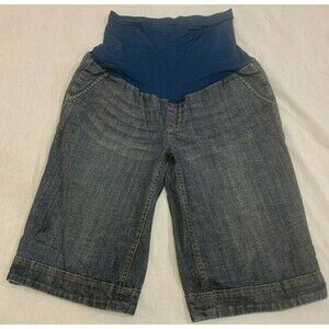 AMERICAN STAR WOMENS JEANS MATERNITY SHORTS CAPRIS SIZE M